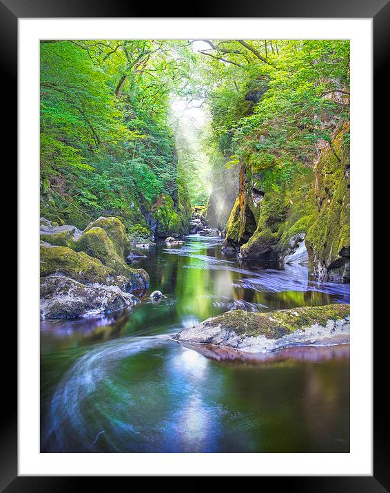  The Fairy Glen Gorge on The River Conwy Framed Mounted Print by Mal Bray
