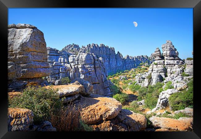  EL TORCAL DE ANTEQUERA                            Framed Print by Mal Bray