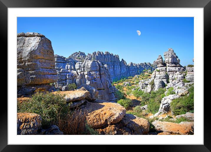  EL TORCAL DE ANTEQUERA                            Framed Mounted Print by Mal Bray