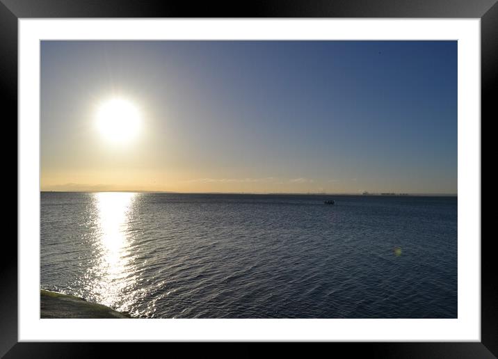 Shimmering Sea Framed Mounted Print by John Bridge