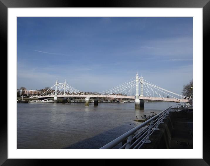 Battersea Bridge Framed Mounted Print by John Bridge