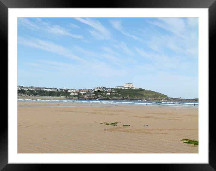Ripple Marked Sand at Newquay Framed Mounted Print by John Bridge