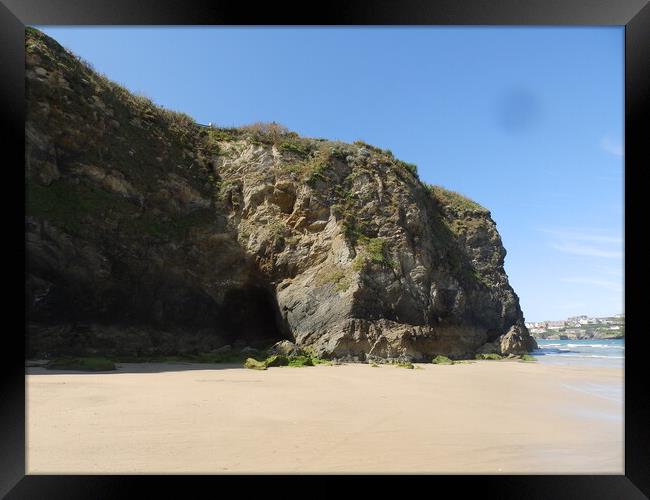 Erosion and Deposition at Newquay Framed Print by John Bridge