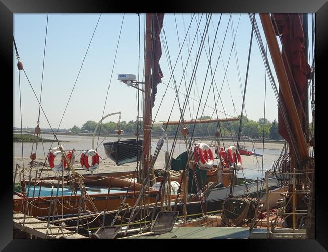 Thames Barges at Maldon Framed Print by John Bridge