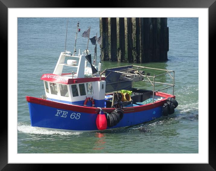 Fishing Boat at Whitstable Framed Mounted Print by John Bridge