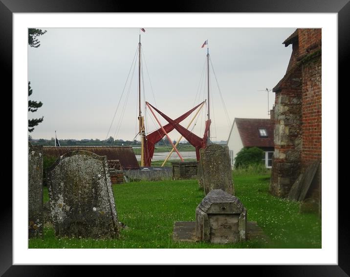 Thames Barges at Maldon Framed Mounted Print by John Bridge