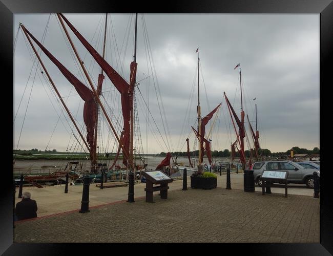 Thames Barges at Maldon Framed Print by John Bridge