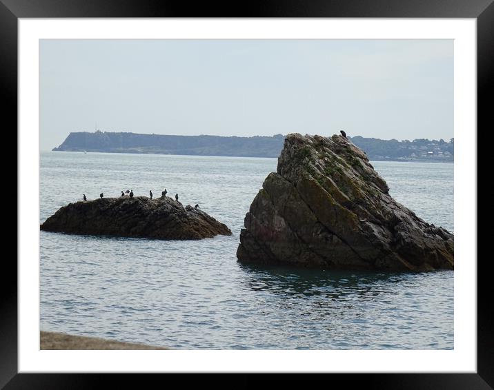Rocky Remains at Torquay Framed Mounted Print by John Bridge