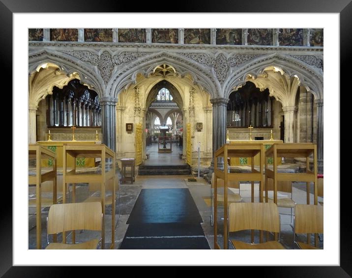 Exeter Cathedral Framed Mounted Print by John Bridge