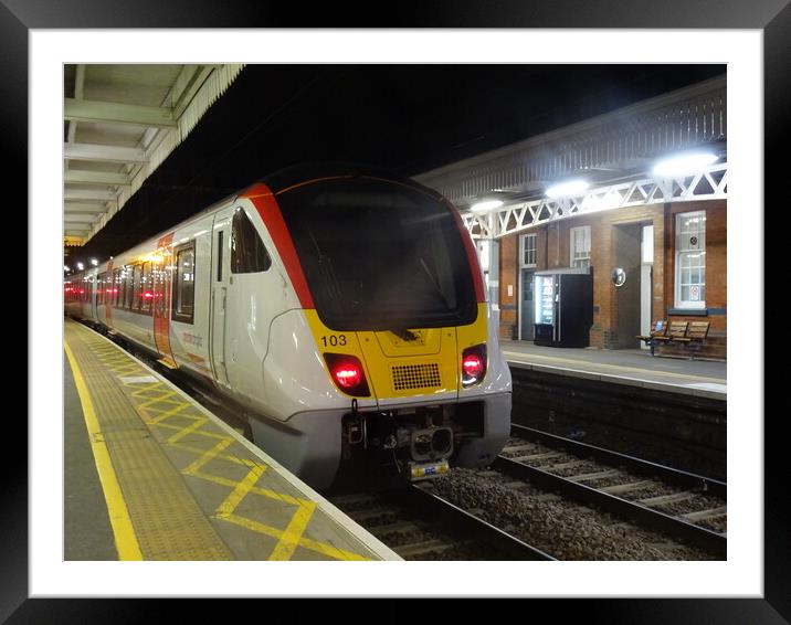 Greater Anglia Train at Shenfield Framed Mounted Print by John Bridge