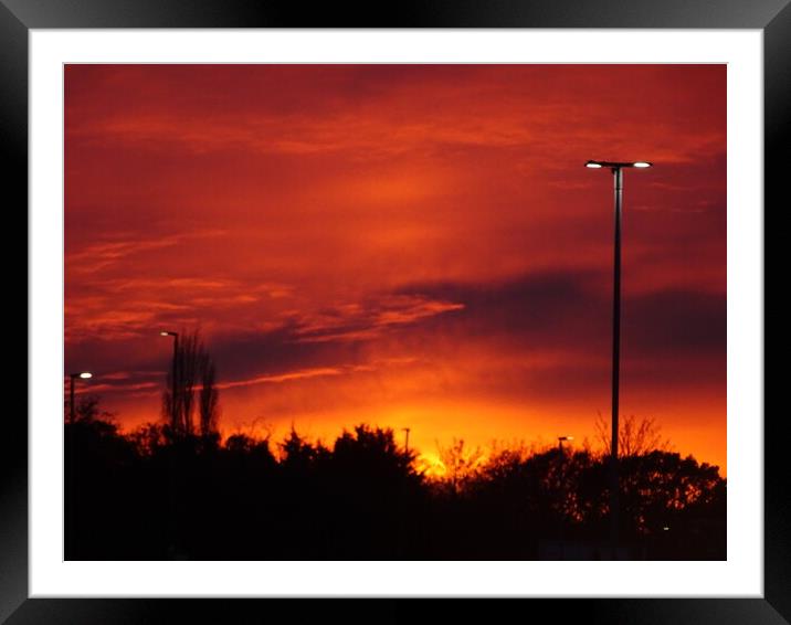 Sunset at Rayleigh Framed Mounted Print by John Bridge