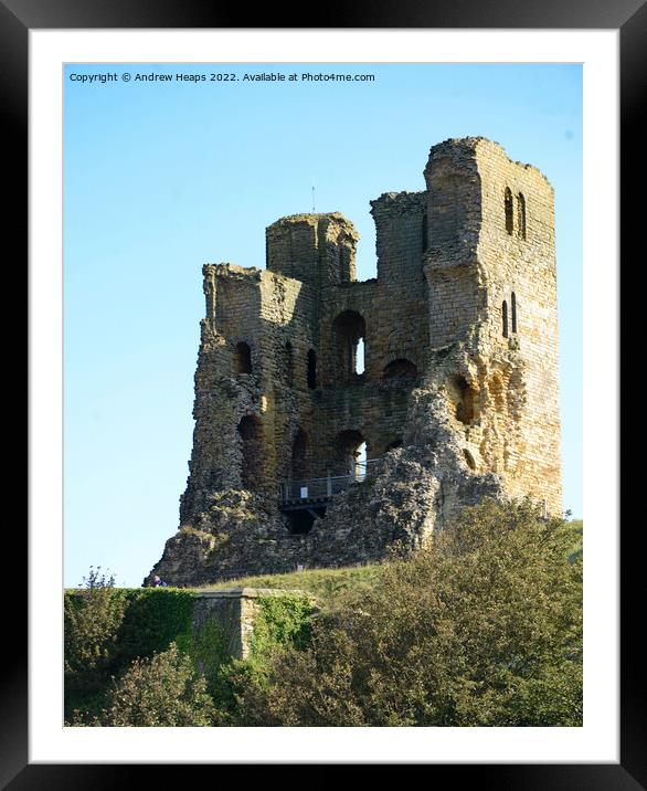 Majestic Ruins of Scarborough Castle Framed Mounted Print by Andrew Heaps
