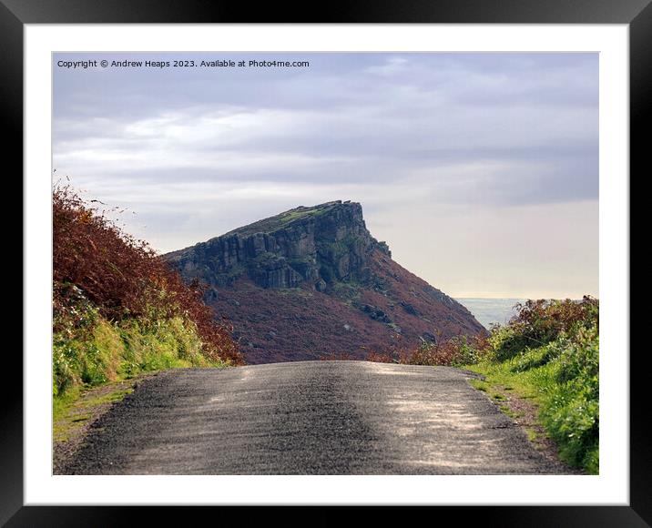 The Roaches Rocks on autumn day Framed Mounted Print by Andrew Heaps