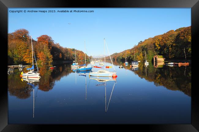 Rudyard lake reservoir reflections Framed Print by Andrew Heaps