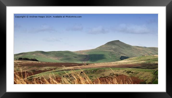 Rolling hills looking from Roaches rocks Framed Mounted Print by Andrew Heaps