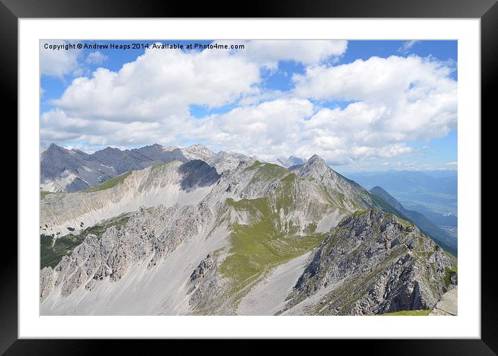 Austrian Mountain Range  Framed Mounted Print by Andrew Heaps