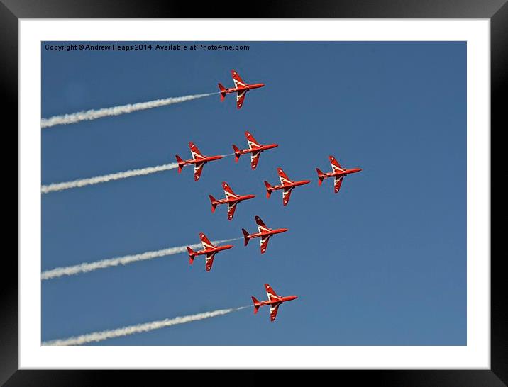  Red Arrows Display Team. Framed Mounted Print by Andrew Heaps