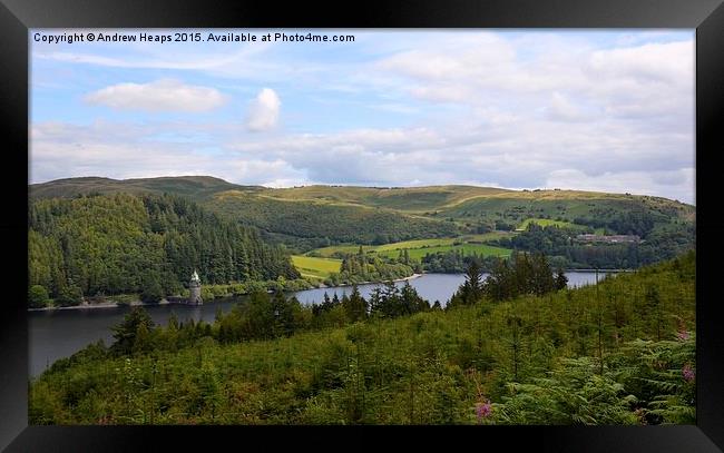  View over Lake Vyrnwy Framed Print by Andrew Heaps