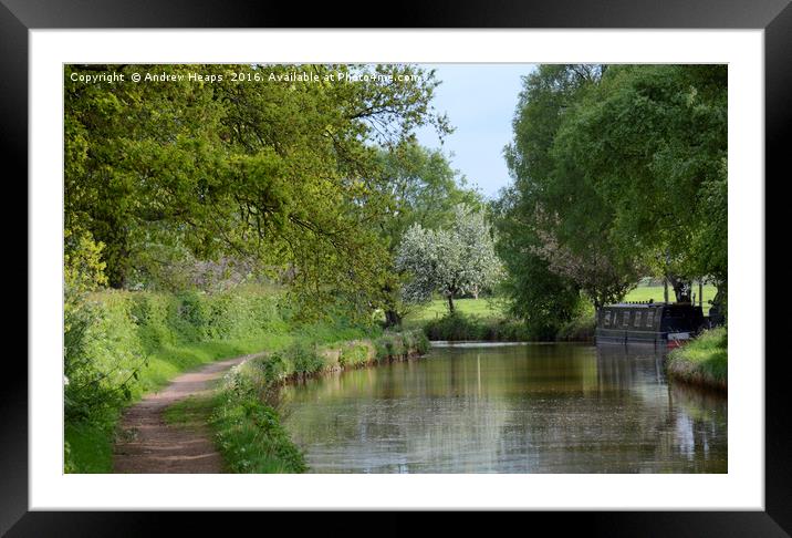 Staffordshire Waterways Framed Mounted Print by Andrew Heaps