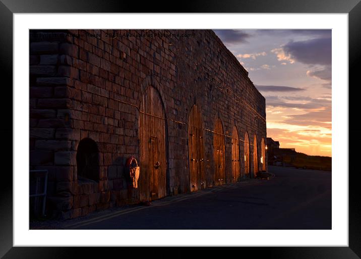 Sunlight on harbour doors Framed Mounted Print by Andrew Heaps