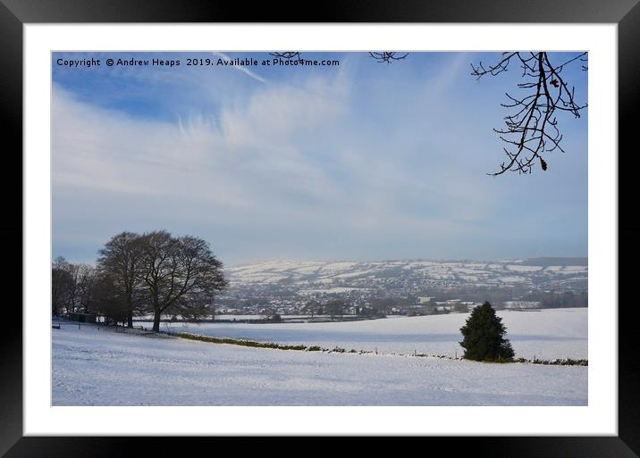 Winter scene Framed Mounted Print by Andrew Heaps