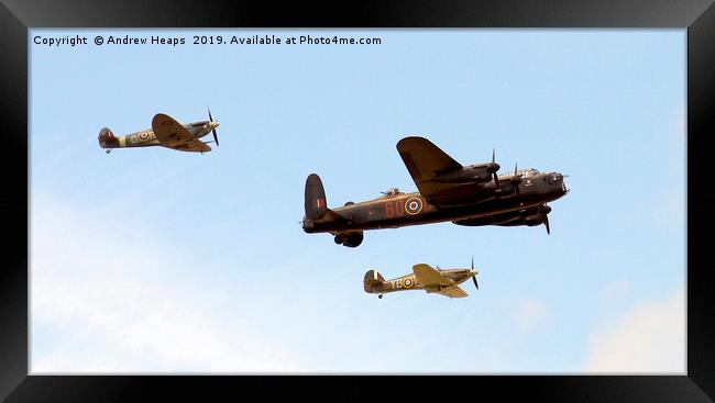 Battle of Britain fly by. Framed Print by Andrew Heaps