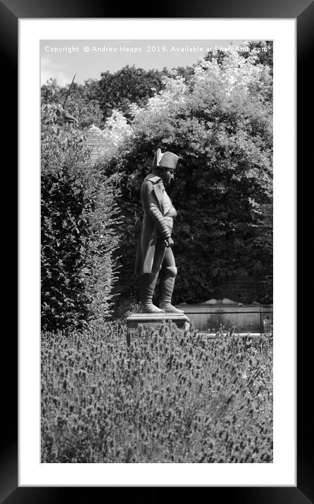 Majestic Napoleon Statue Stands Tall. Framed Mounted Print by Andrew Heaps
