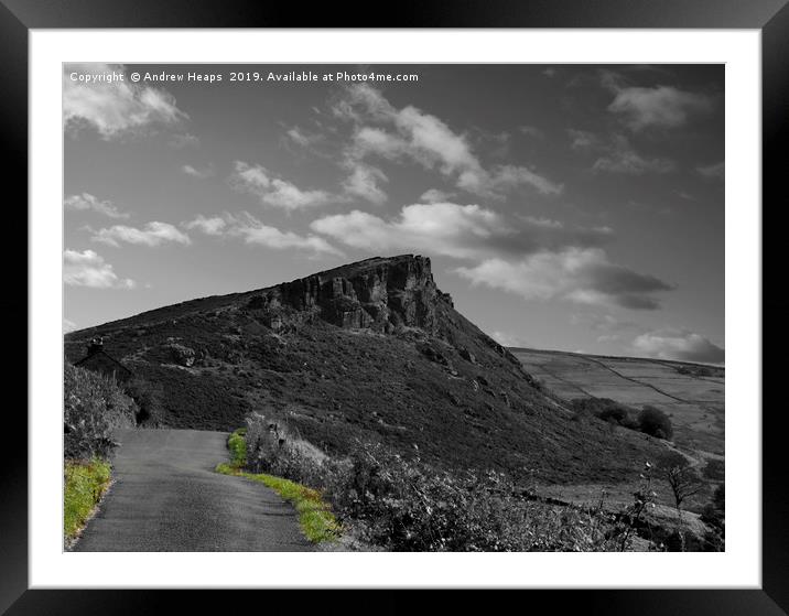 The road to the Roaches rocks Framed Mounted Print by Andrew Heaps