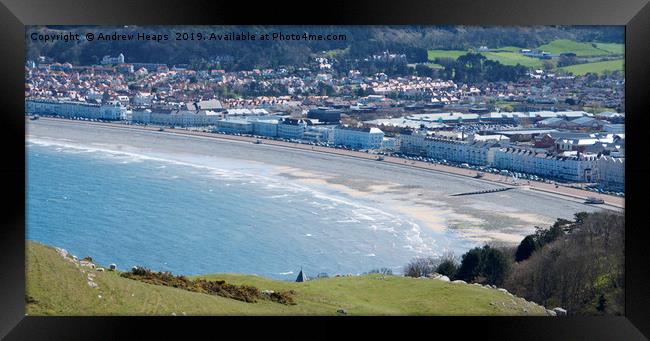Llandudno bay viewed from the Orme Framed Print by Andrew Heaps