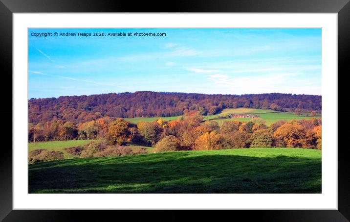 Vibrant Autumn Scene Congleton edge Framed Mounted Print by Andrew Heaps