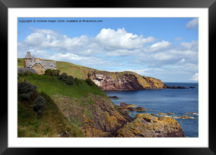 St Abbs coastal scene. Framed Mounted Print by Andrew Heaps