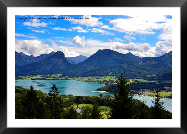 Austrian mountain range including lake Achensee. Framed Mounted Print by Andrew Heaps