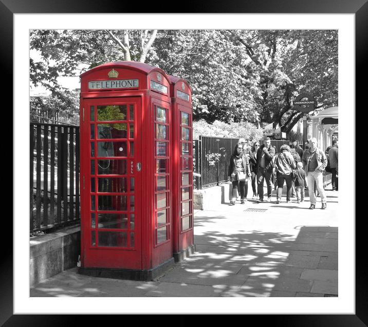 Good old British red telephone box Framed Mounted Print by Andrew Heaps
