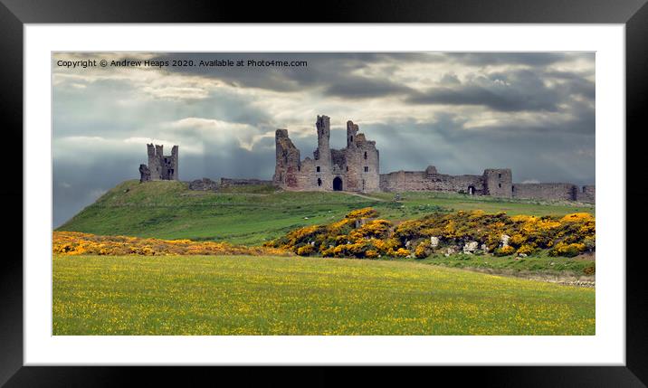 Dunstanburgh Castle  Framed Mounted Print by Andrew Heaps