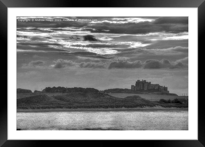 Bamburgh castle in Northumberland  Framed Mounted Print by Andrew Heaps