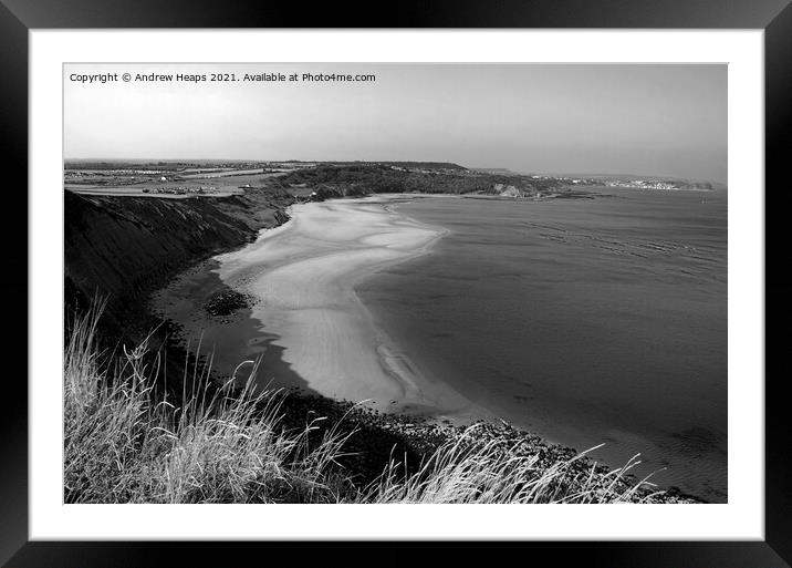 Scarborough coastal scene. Framed Mounted Print by Andrew Heaps