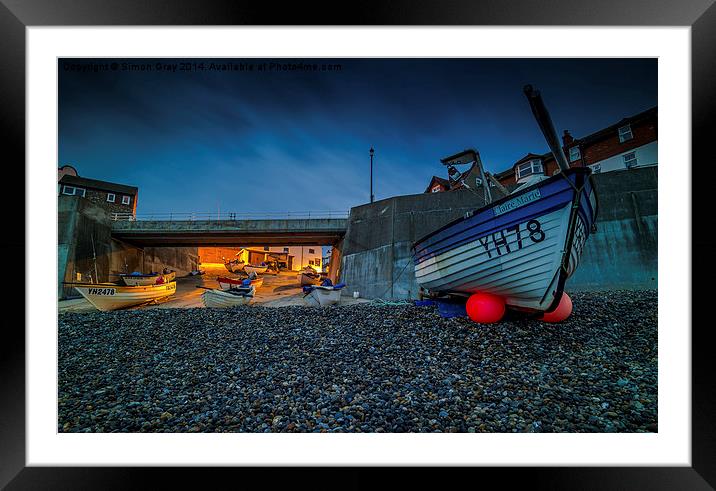  Resting Boats  Framed Mounted Print by Simon Gray