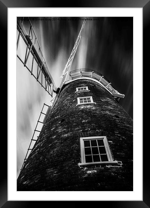  Windmill of my Mind Framed Mounted Print by Simon Gray