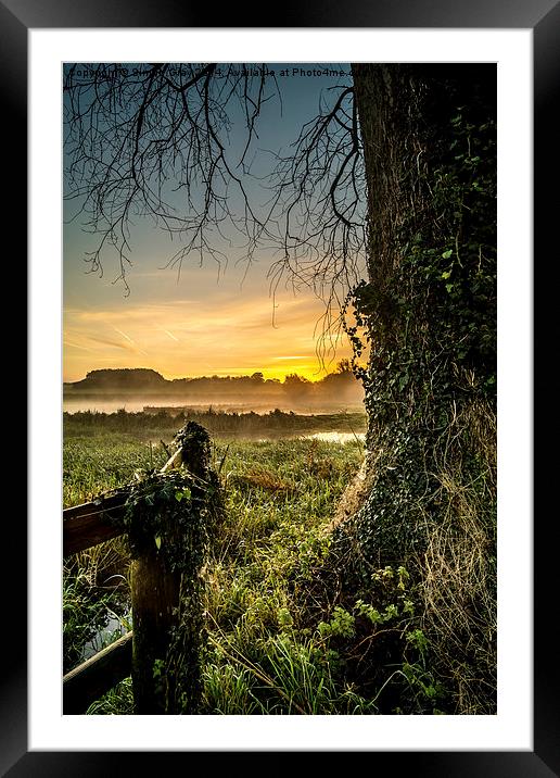  Countryside Sunrise Framed Mounted Print by Simon Gray