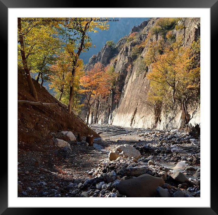 A dried  river  Framed Mounted Print by Ali asghar Mazinanian