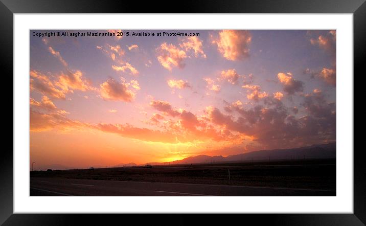  Sunset 2 Framed Mounted Print by Ali asghar Mazinanian