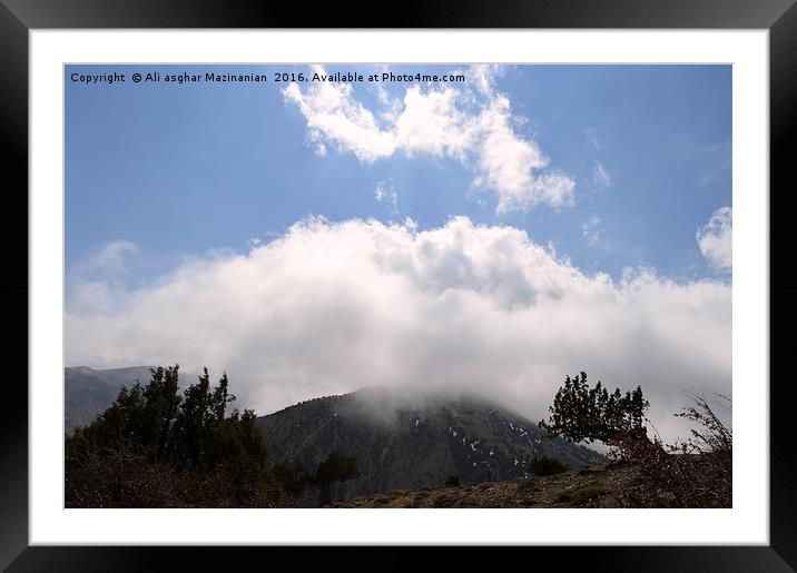 On a windy cloudy day, Framed Mounted Print by Ali asghar Mazinanian