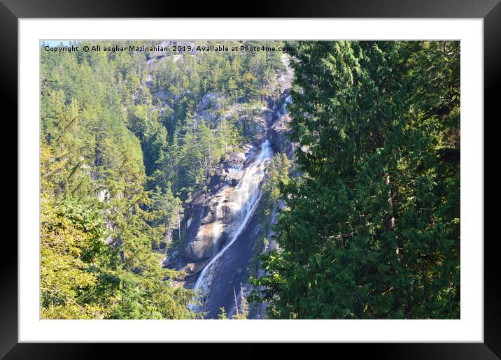 Squamish waterfalls, Framed Mounted Print by Ali asghar Mazinanian