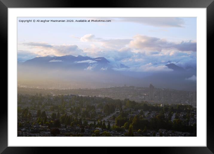 Burnaby clouds, Framed Mounted Print by Ali asghar Mazinanian