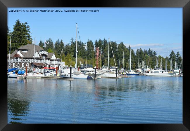 Boats at Stanley Park, Framed Print by Ali asghar Mazinanian