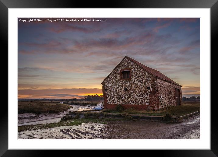 The Old Coal Barn, Thornham Framed Mounted Print by Simon Taylor