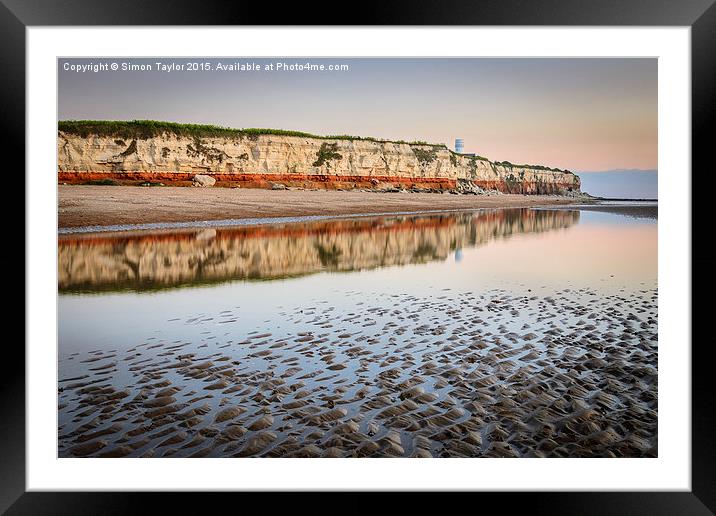  Hunstanton Cliffs at Low tide Framed Mounted Print by Simon Taylor