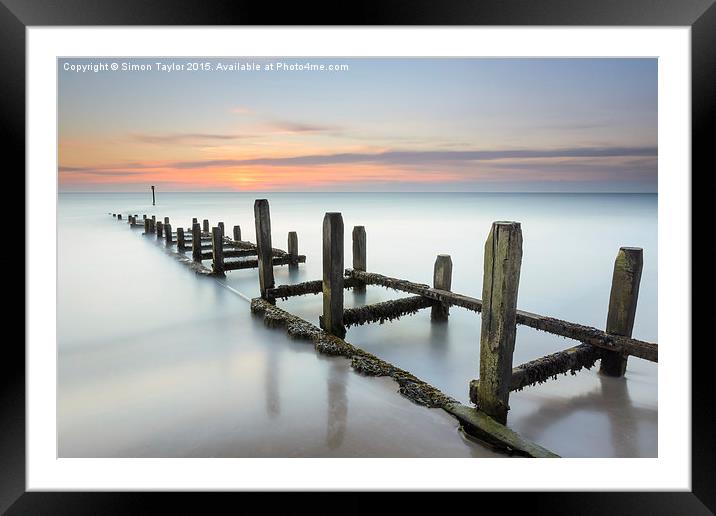 Sunrise Long Exposure at Overstrand Framed Mounted Print by Simon Taylor
