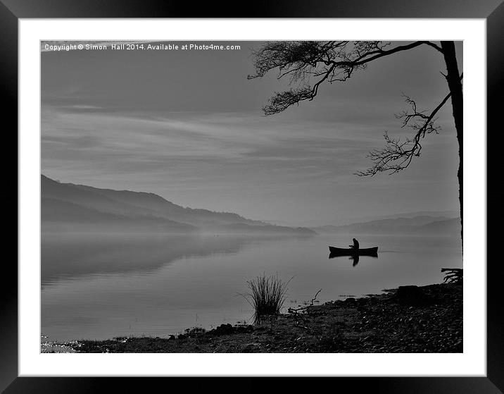  Lonely Coniston Water Framed Mounted Print by Simon Hall