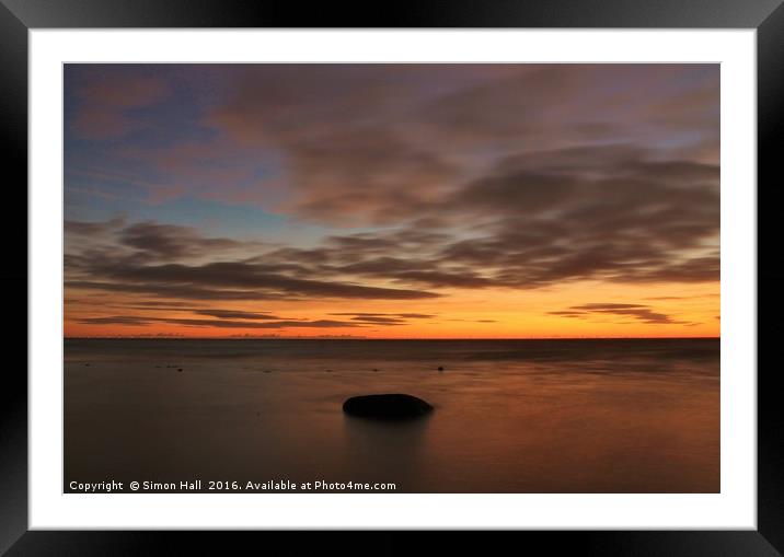 Walney Island Sunset Framed Mounted Print by Simon Hall